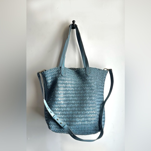 The Medium Transport Tote: Leather Woven Edition - Picture 2 of 3